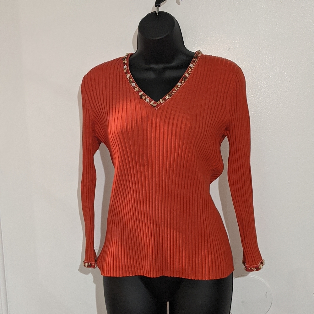 Silk Orange Long sleeve Sweatshirt